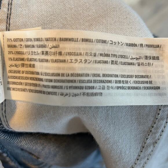 Abercrombie A&F Mom Jeans Dark Wash High Rise Belted Frayed Hem 26 2R - Picture 6 of 9